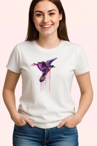 Tricou Vultur in zbor in stil pop art fundal alb Copii | Dama | Barbat - Img 2