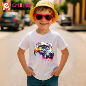 Tricou Vultur portret artistic cu privire intensa Copii | Dama | Barbat - Img 10