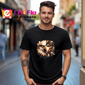 Tricou Vultur si femeie curajoasa mesaj inspirational stronger than the storm Copii | Dama | Barbat Barbat - Img 17