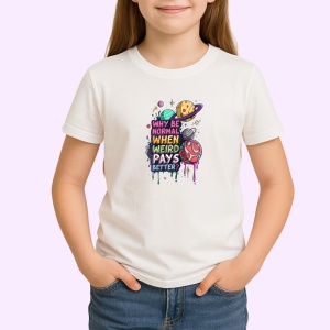 Tricou Weird Pays Better Pizza Univers, Copii | Dama | Barbat - Img 3