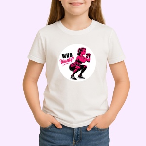 Tricou Who Wants Fata Sportiva Roz, Copii | Dama | Barbat - Img 3