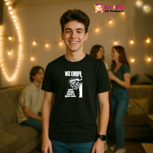 Tricou wiz khalifa alb contur, muzica Pop / Country (ini?ial), Dama | Barbat | Copii, Culoare Negru - Img 8