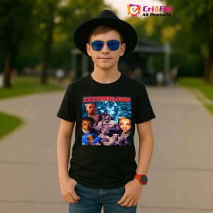 Tricou xxxtentacion albastru colaj, muzica Hip-Hop / Trap, Dama | Barbat | Copii, Culoare Negru - Img 6