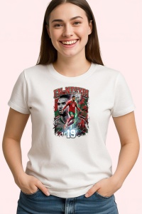 Tricou Youssef En Nesyri Maroc Atacant Fotbal, din bumbac 100% , tricou alb pentru Copii | Dama | Barbat - Img 3