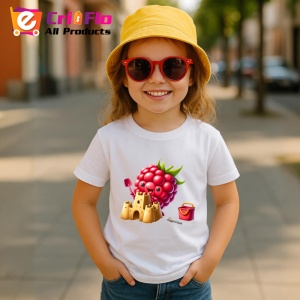 Tricou Zmeura amuzanta de vara castel de nisip, Fructe, Copii | Dama - Img 4