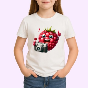 Tricou Zmeura amuzanta de vara fotograf, Fructe, Copii | Dama