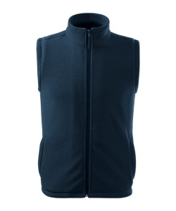 Vesta fleece polar unisex de culoare albastru marin