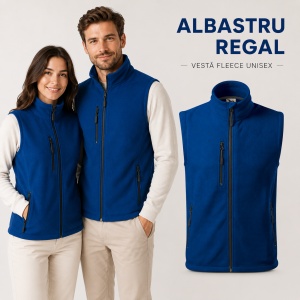 Vestă Polar Fleece tip Jachetă Călduroasă Unisex cu Buzunar în Față – Malfini Exit 525 - Img 13