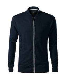 Bluza casual cu fermoar si buzunare ascunse pentru barbati de culoare albastru marin