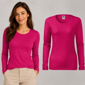 Bluză Damă Slim cu Mânecă Lungă, Bumbac 95% – 15 Nuanțe, XS–3XL - Img 26