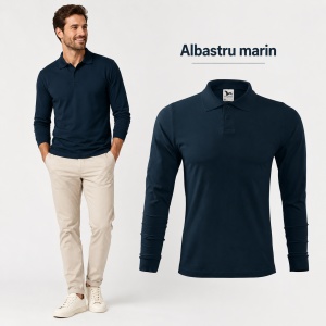 Bluză Polo Bărbați Mânecă Lungă | Stil Office | 6 Culori Disponibile - 211 - Img 12