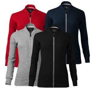 Imagine de prezentare pentru bluza dama cu fermoar si buzunare ascunse si culorile disponibile gri, negru, albastru, rosu