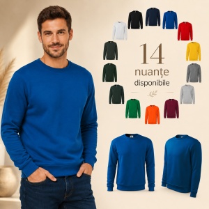 Bluză tip hanorac bărbătească fără glugă, din bumbac, 300 g/m², 14 culori - Img 10