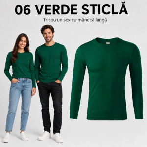 Bluză Tricou Unisex cu Mânecă Lungă Progress LS, 100% Bumbac, 150 g/m², Mărimi XS–3XL - Img 18