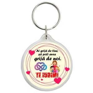 Breloc personalizat Ai grija de tine