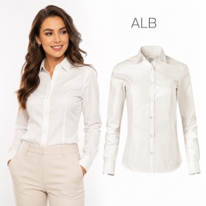 Cămașă Damă Elegantă din 100% Bumbac, Premium – Office & Business, Mânecă Lungă, Croială Cambrată - Img 12