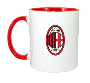 Cana AC Milan Italia , cu logoul stema echipei, Cadoul Perfect - Img 8