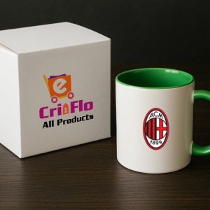 Cana AC Milan Italia , cu logoul stema echipei, Cadoul Perfect - Img 19