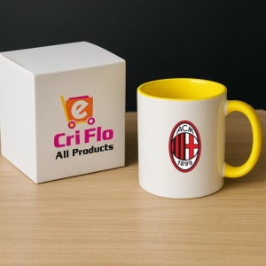 Cana AC Milan Italia , cu logoul stema echipei, Cadoul Perfect - Img 29