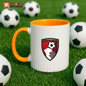 Cana AFC Bournemouth Marea Britanie , cu logoul stema echipei, Cadoul Perfect - Img 43