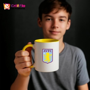 Cana Aston Villa Anglia , cu logoul stema echipei, Cadoul Perfect - Img 33