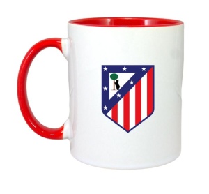 Cana Atletico Madrid Spania , cu logoul stema echipei, Cadoul Perfect - Img 8