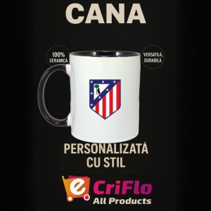 Cana Atletico Madrid Spania , cu logoul stema echipei, Cadoul Perfect - Img 35