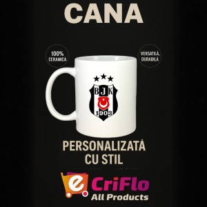 Cana Besiktas Turcia , cu logoul stema echipei, Cadoul Perfect - Img 15