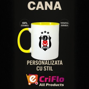 Cana Besiktas Turcia , cu logoul stema echipei, Cadoul Perfect - Img 30