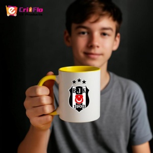Cana Besiktas Turcia , cu logoul stema echipei, Cadoul Perfect - Img 33