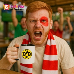 Cana Borussia Dortmund Germania , cu logoul stema echipei, Cadoul Perfect - Img 37