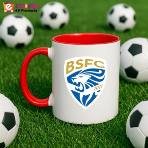 Cana Brescia calcio Italia , cu logoul stema echipei, Cadoul Perfect - Img 46