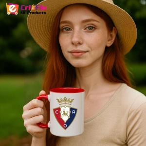 Cana CA Osasuna Spania , cu logoul stema echipei, Cadoul Perfect - Img 48