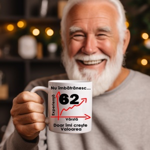 Cana cadou zi de nastere cu textul Nu imbatranesc doar imi creste Valoarea - Img 45