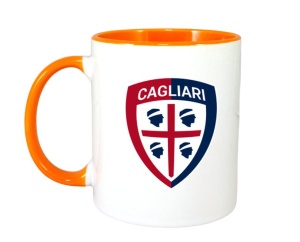 Cana Cagliari Calcio Italia , cu logoul stema echipei, Cadoul Perfect - Img 7