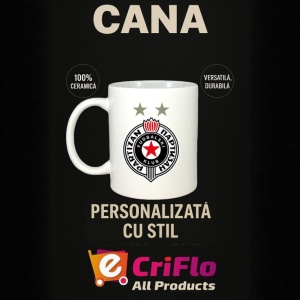 Cana FK Partizan Serbia , cu logoul stema echipei, Cadoul Perfect - Img 15