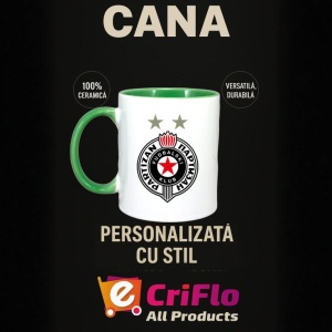 Cana FK Partizan Serbia , cu logoul stema echipei, Cadoul Perfect - Img 20