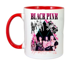 Cana K-POP cu formatia trupa KPOP BLACKPINK AUTOGRAF ROSU 615 - Img 8