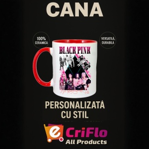 Cana K-POP cu formatia trupa KPOP BLACKPINK AUTOGRAF ROSU 615 - Img 48