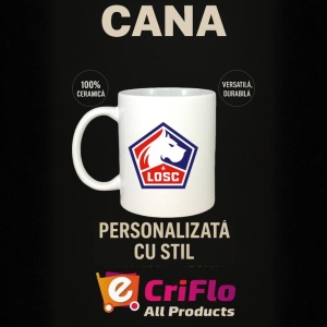 Cana Lille LOSC Franta , cu logoul stema echipei, Cadoul Perfect - Img 15