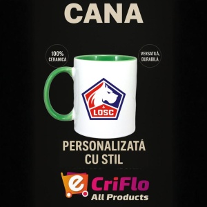Cana Lille LOSC Franta , cu logoul stema echipei, Cadoul Perfect - Img 20
