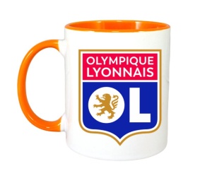 Cana Olympique Lyonnais Franta , cu logoul stema echipei, Cadoul Perfect - Img 7