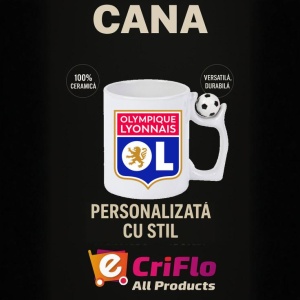 Cana Olympique Lyonnais Franta , cu logoul stema echipei, Cadoul Perfect - Img 13