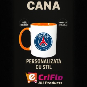 Cana Paris Saint Germain Franta , cu logoul stema echipei, Cadoul Perfect - Img 40