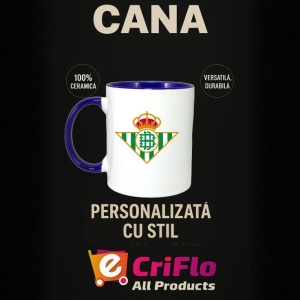 Cana Real Betis Spania , cu logoul stema echipei, Cadoul Perfect - Img 25