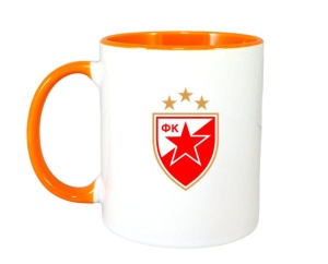 Cana Red Star Belgrade Serbia , cu logoul stema echipei, Cadoul Perfect - Img 7