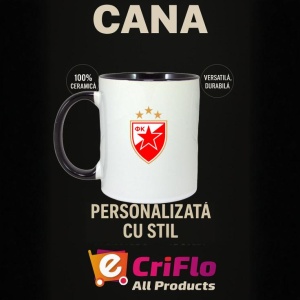 Cana Red Star Belgrade Serbia , cu logoul stema echipei, Cadoul Perfect - Img 35