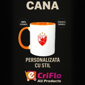 Cana Red Star Belgrade Serbia , cu logoul stema echipei, Cadoul Perfect - Img 40