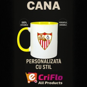 Cana Sevilla FC Spania , cu logoul stema echipei, Cadoul Perfect - Img 30