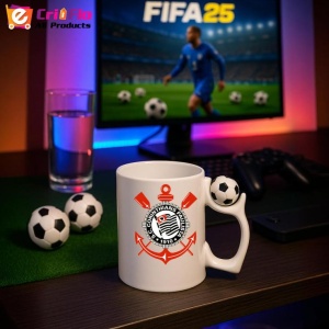 Cana Sport Club Corinthians Paulista Brazilia , cu logoul stema echipei, Cadoul Perfect - Img 11